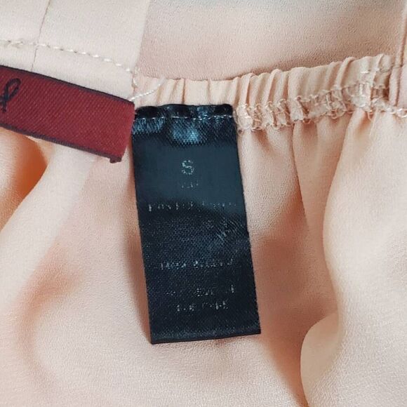 BKE red Women's Peach Sleeveless High Neck Halter Top Size Small Back Strap Deta - Picture 5 of 7